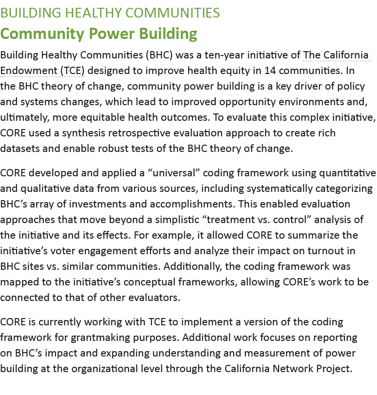 Building Healthy Communities Community Power Building Building Healthy Communities (BHC) was a ten-year initiative o   