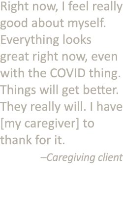 Right now, I feel really good about myself  Everything looks great right now, even with the COVID thing  Things will    