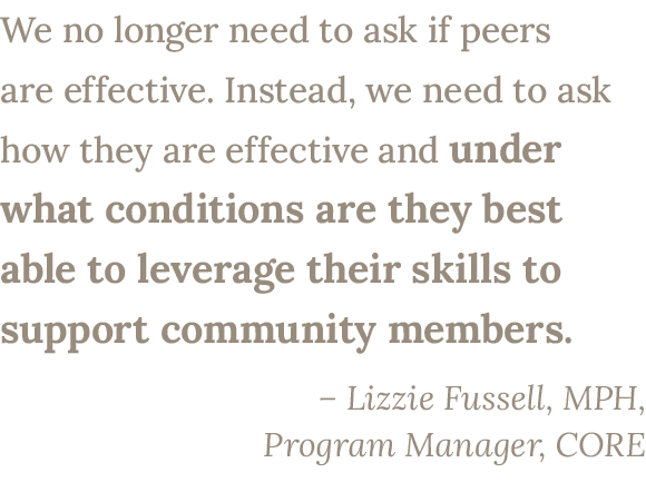 We no longer need to ask if peers are effective. Instead, we need to ask how they are effective and under what condit...